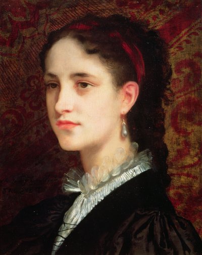 Portrait of a young woman by Gustave Jacquet